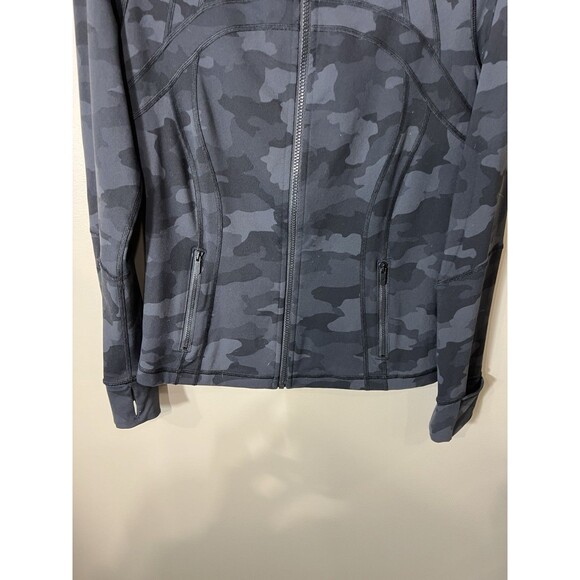 Lululemon Define Jacket Heritage 365 Camo Deep Coal Women Size 10 Full Zip - Picture 5 of 12
